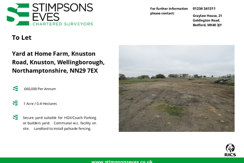 Land to rent, Knuston Rd Wellingborough NN29 7EX