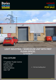 Industrial development for sale, Jubilee Rd Letchworth Garden City SG6 1SP