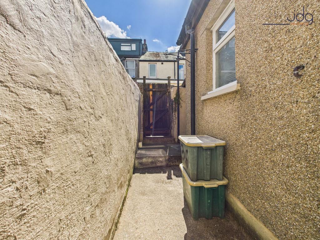 Yard at the rear of the property
