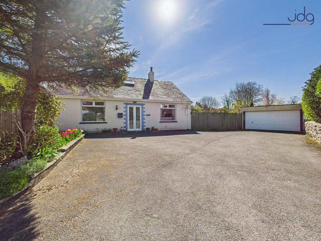 Front of the property and double garage