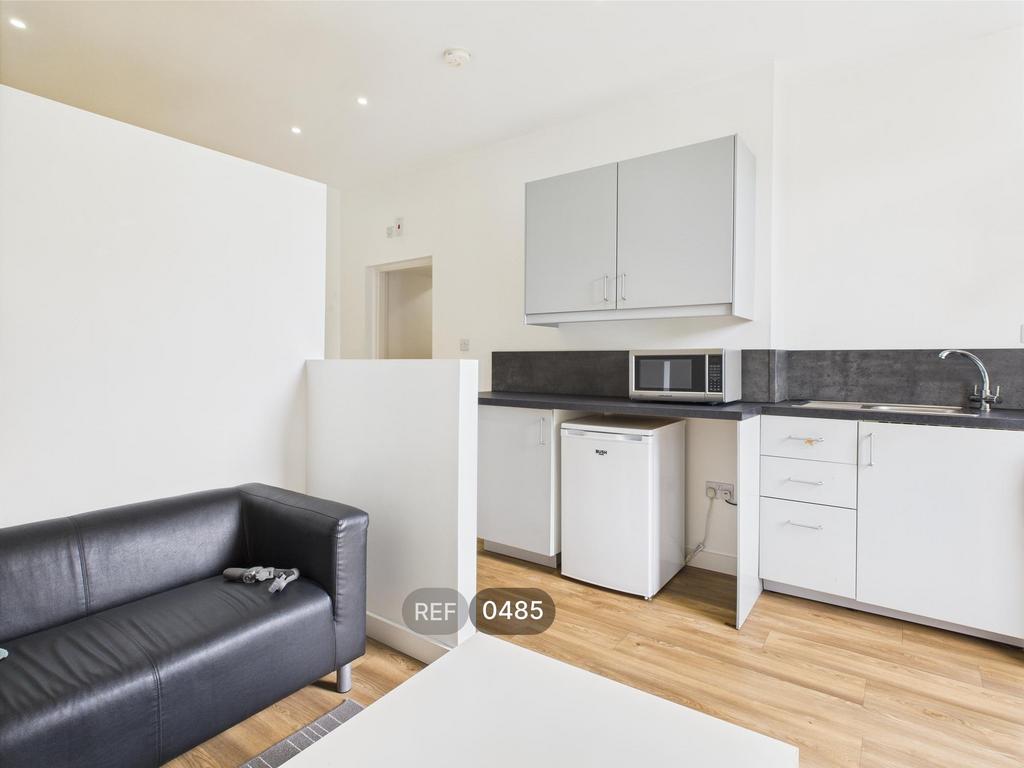 Kitchen, Living and Bedroom area