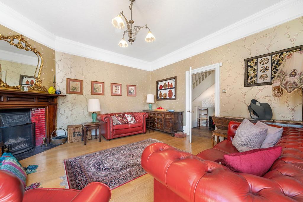 Living room, fireplace