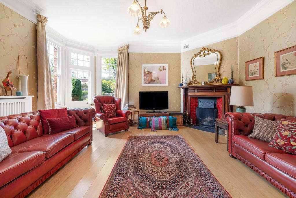 Living room, fireplace