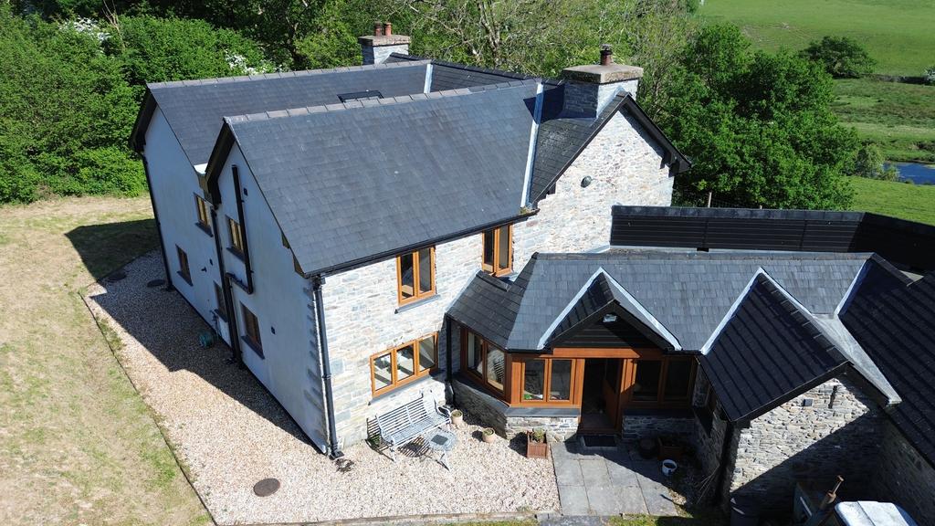 Rear elevation of farmhouse