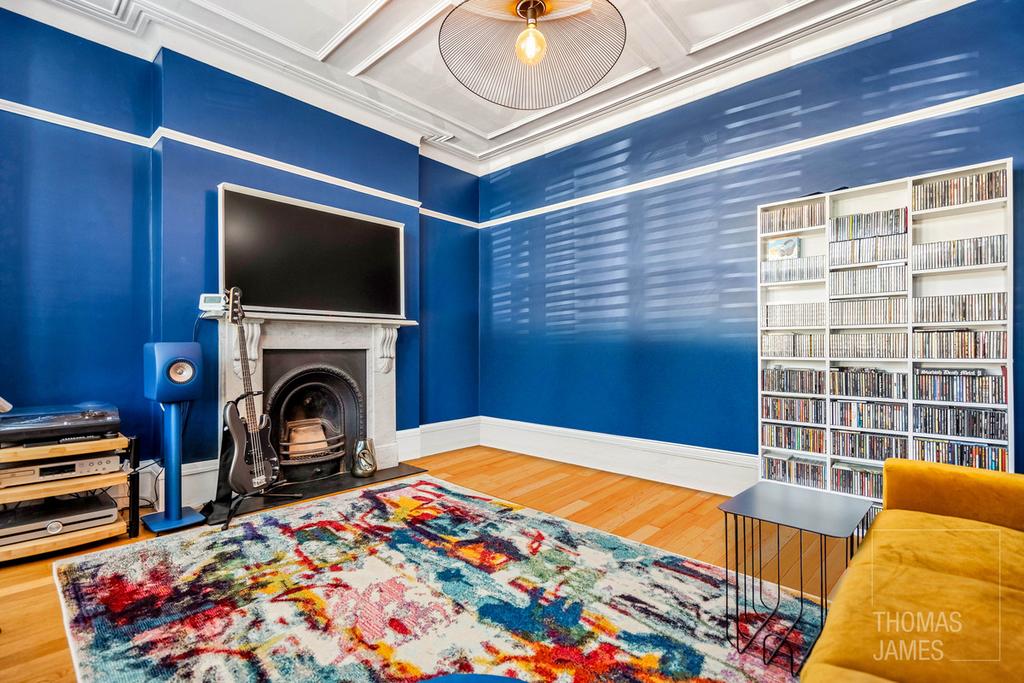 Living room, fireplace