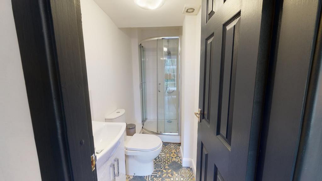 A modern and well-maintained bathroom featuring...