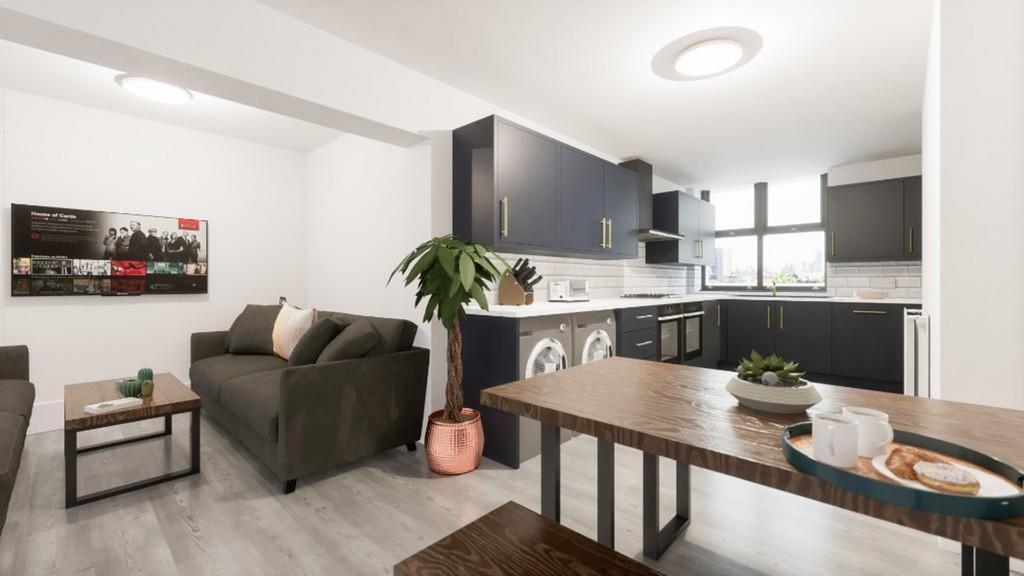A stylish living room featuring modern furnishi...