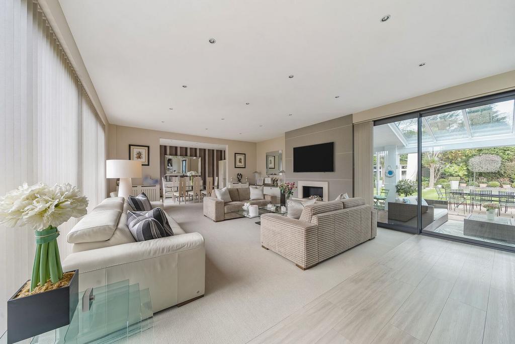 Open-plan living area, open plan living, fireplace