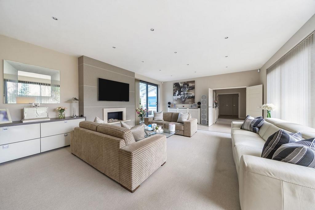 Open-plan living area, open plan living, fireplace