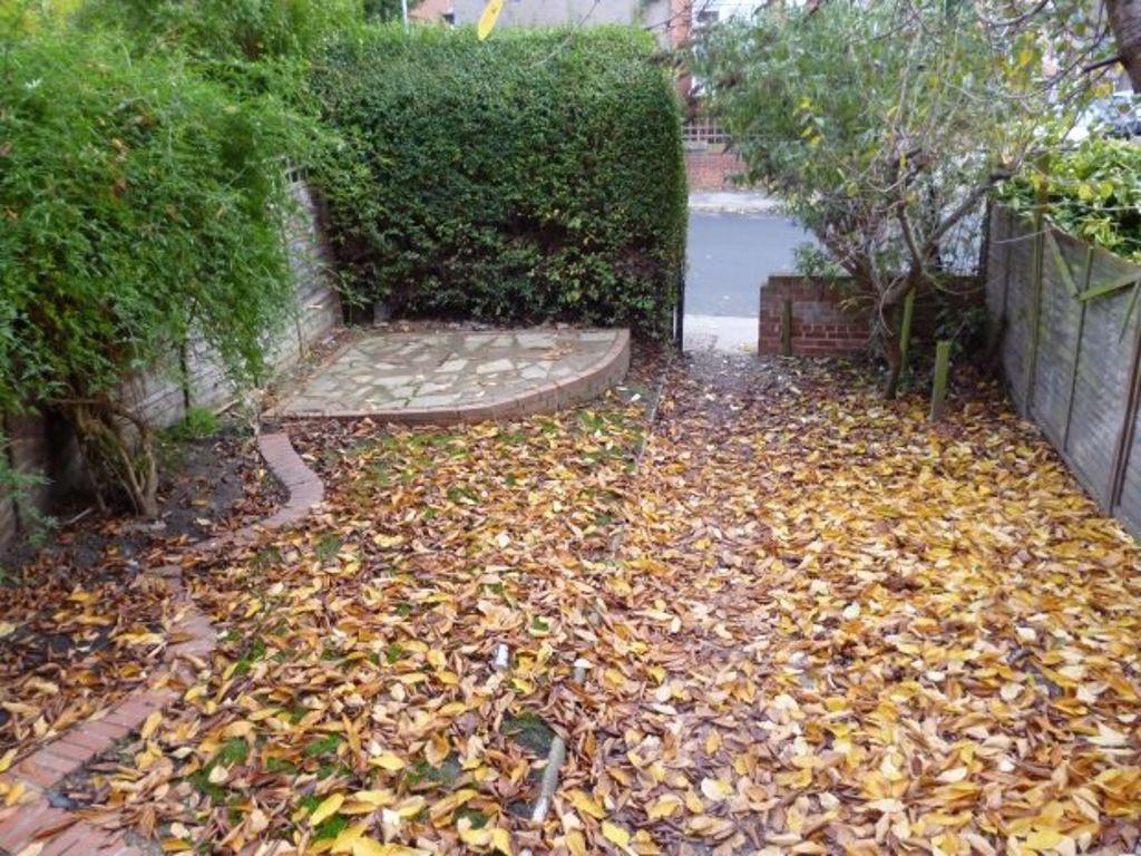 A charming private garden space with mature hed...