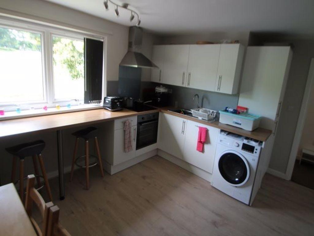 Bright and modern kitchen featuring ample natur...