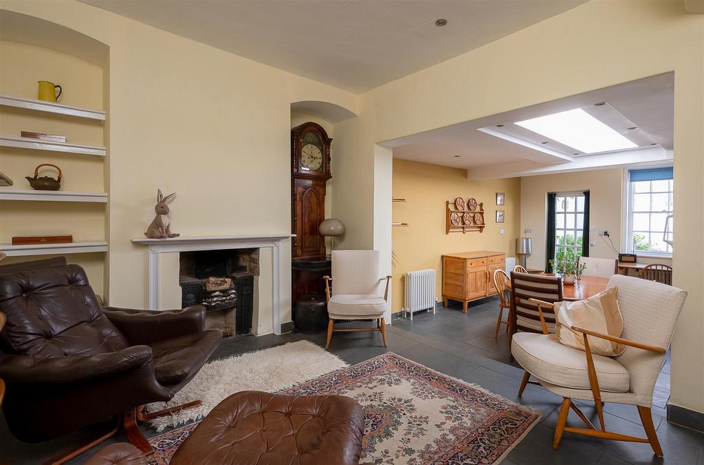Open plan kitchen dining and sitting area