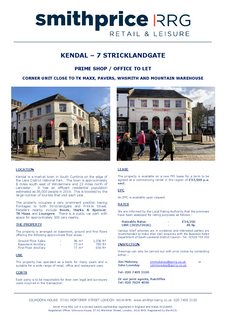 Office to rent, 7 Stricklandgate Kendal LA9 4NB