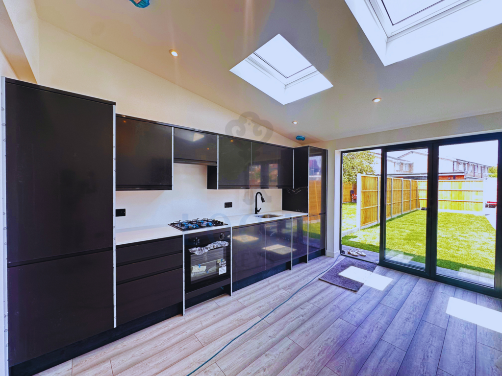 Open Plan Kitchen with 2 Sky Roof  Windows