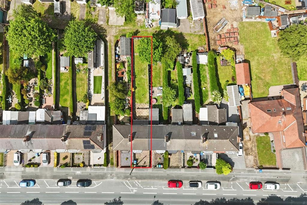 Aerial view of the property