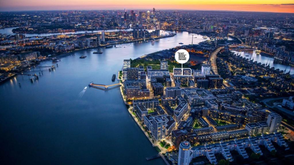 Aerial view of Royal Wharf