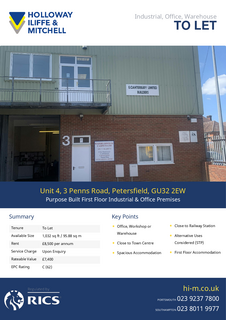 Industrial unit to rent, 3 Penns Rd Petersfield GU32 2EW