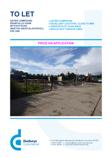 Land to rent, Mythop Rd Weeton PR4 3NB