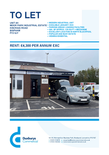Industrial unit to rent, Moorfields Blackpool FY2 0JY