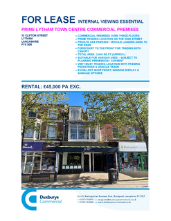 Retail property (high street) to rent, 52 Clifton St Lytham St Annes FY8 5EW