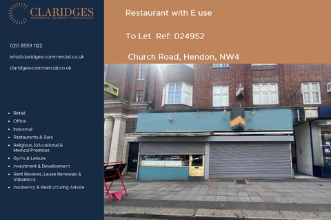 Retail property (high street) to rent, 87-89 Church Rd London NW4 4DP