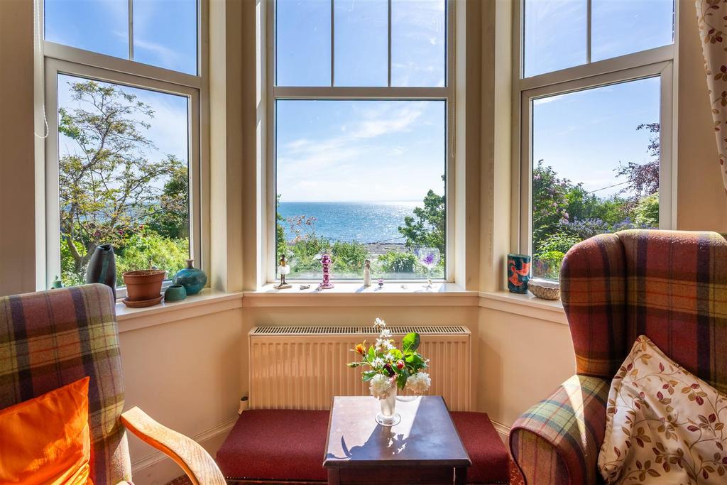 Siting room bay window view