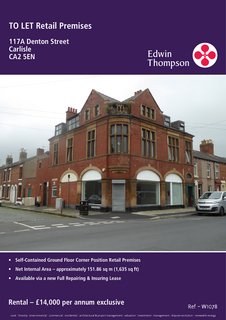 Retail property (high street) to rent, 117a Denton St Carlisle CA2 5EN