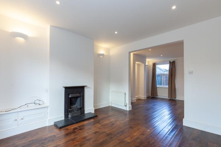 Reception room with fireplace