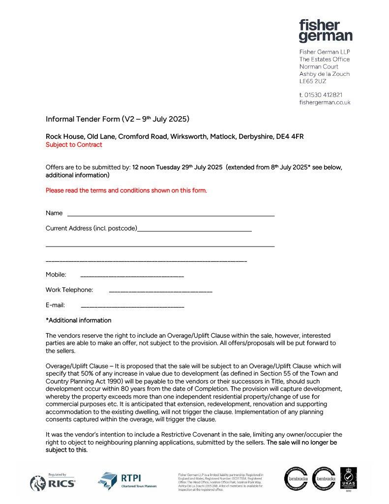 Tender Form 1