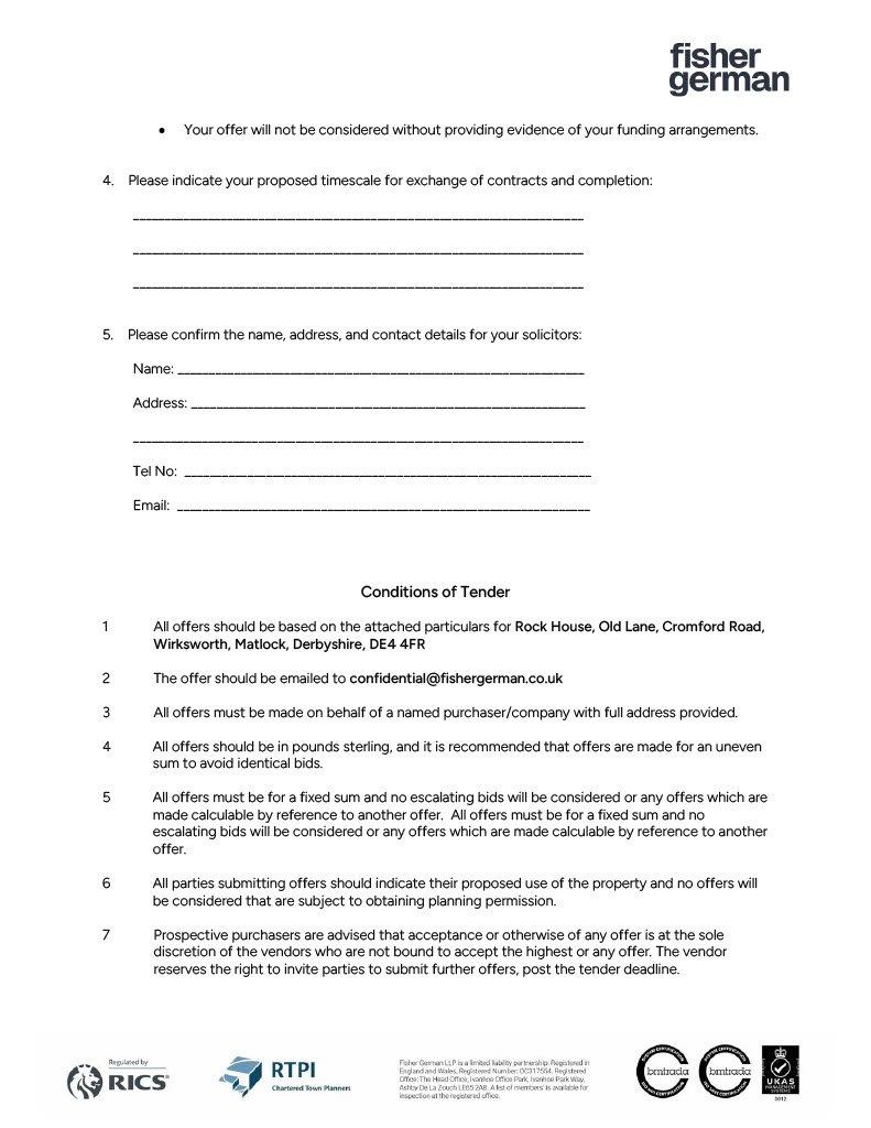 Tender Form 3