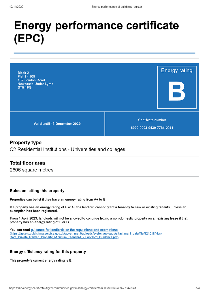 EPC Certificate