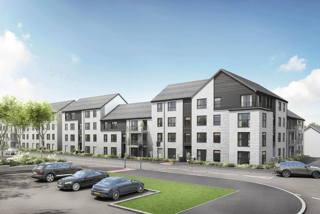External CGI of apartments at Riverside...