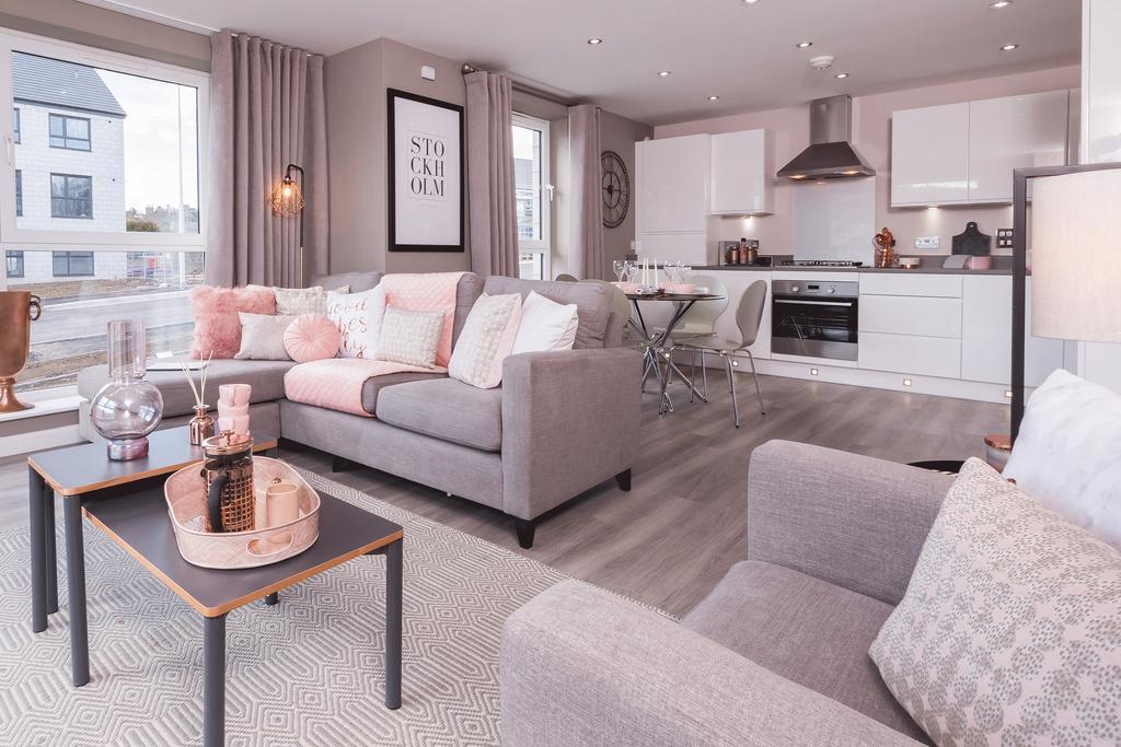 Example of an open plan kitchen/living room...