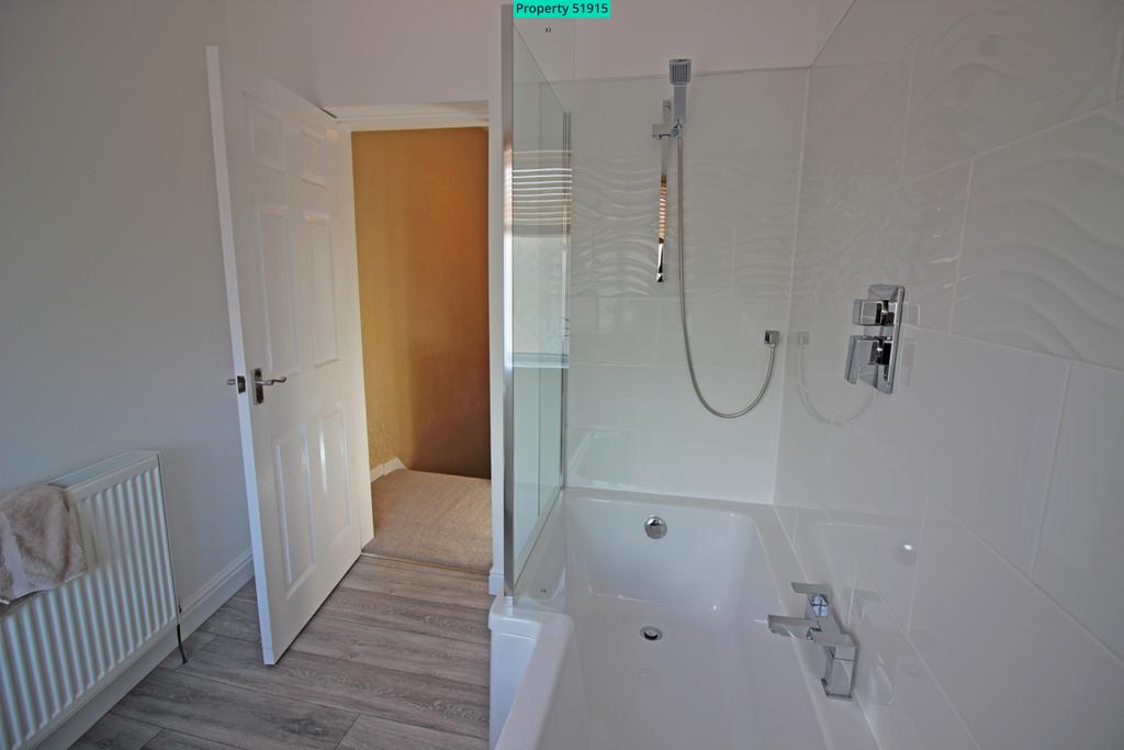 Bathroom with gravity fed shower