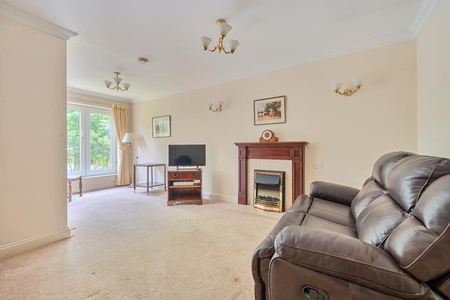 Living room, fireplace