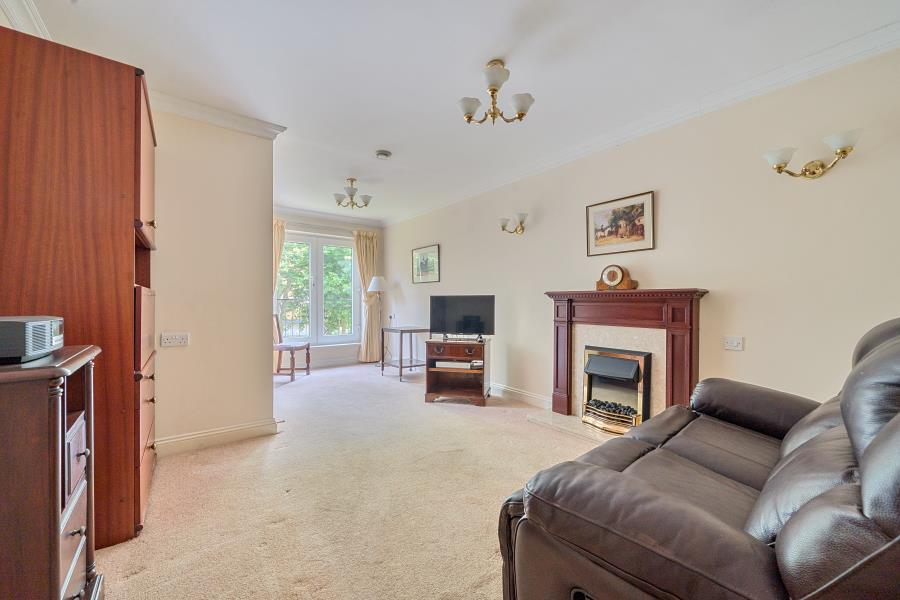 Living room, fireplace