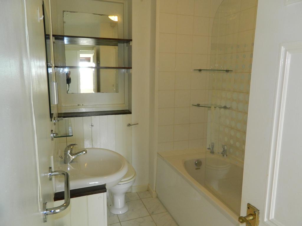 Bathroom with electric shower