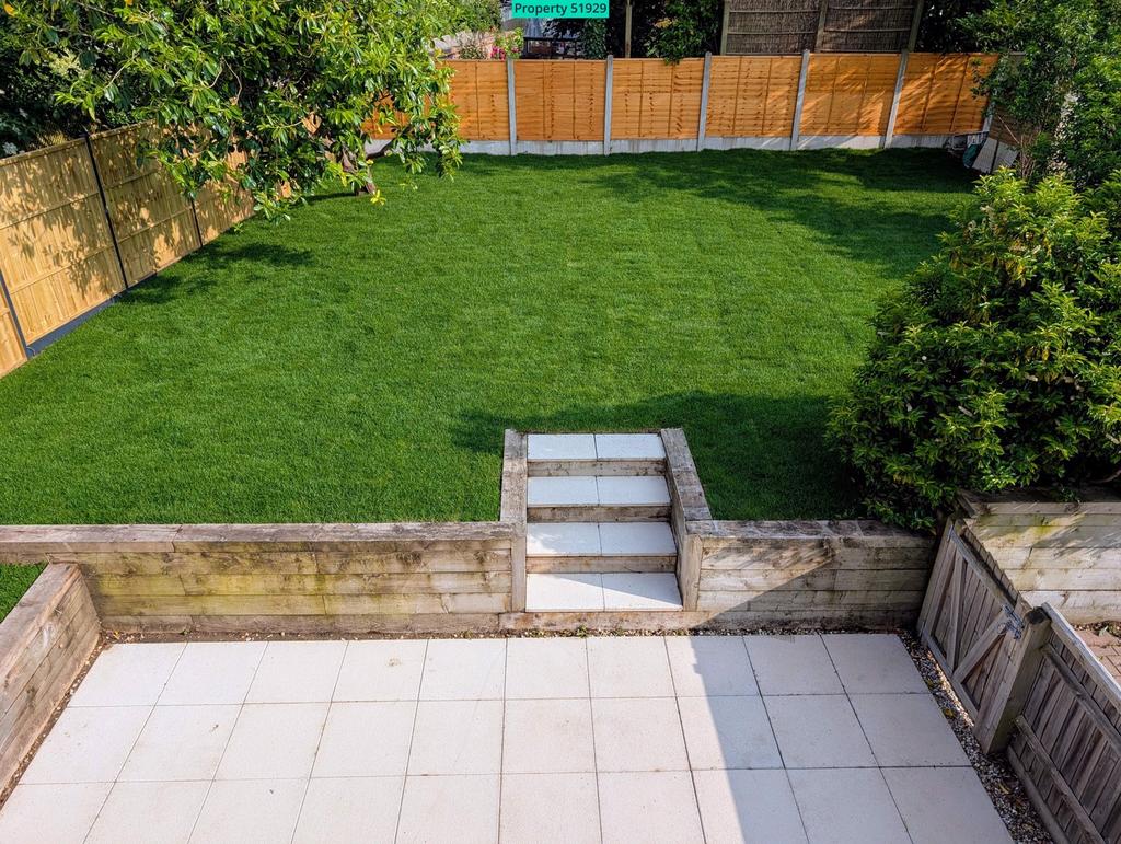 Back garden and patio