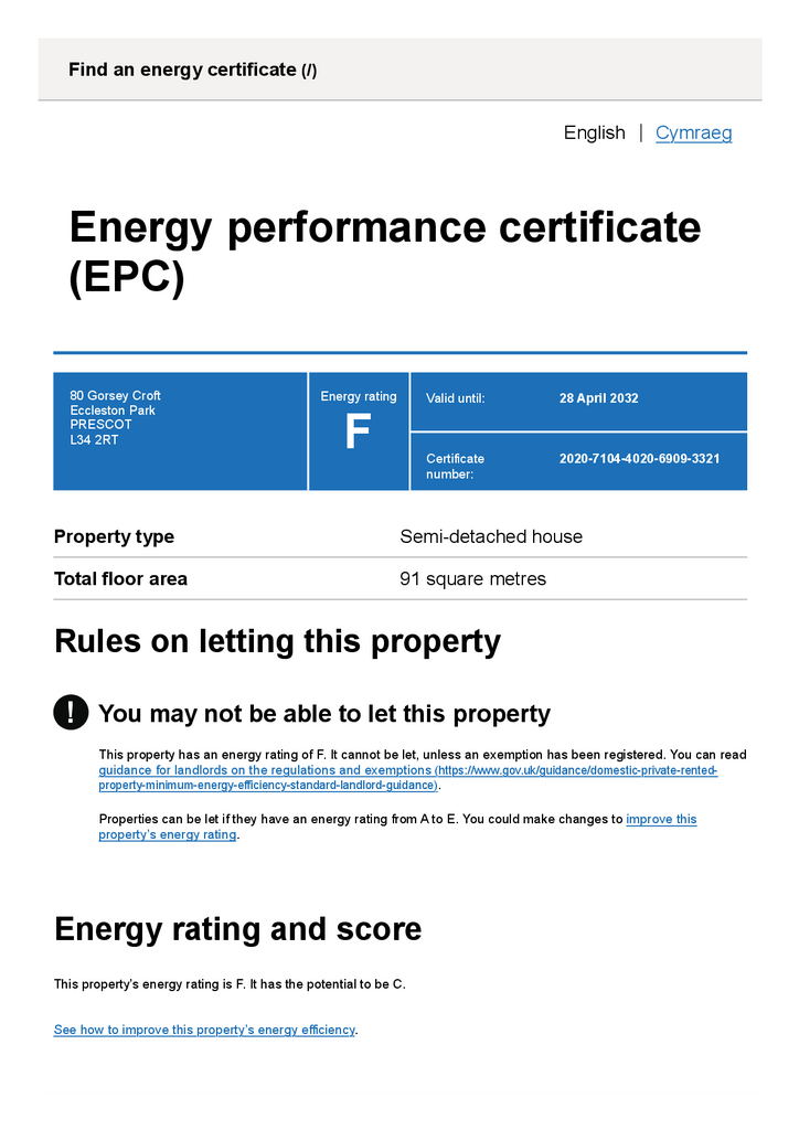 EPC Certificate