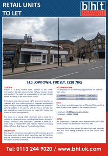 Retail property (high street) to rent, 1-3 Lowtown Pudsey LS28 7BQ