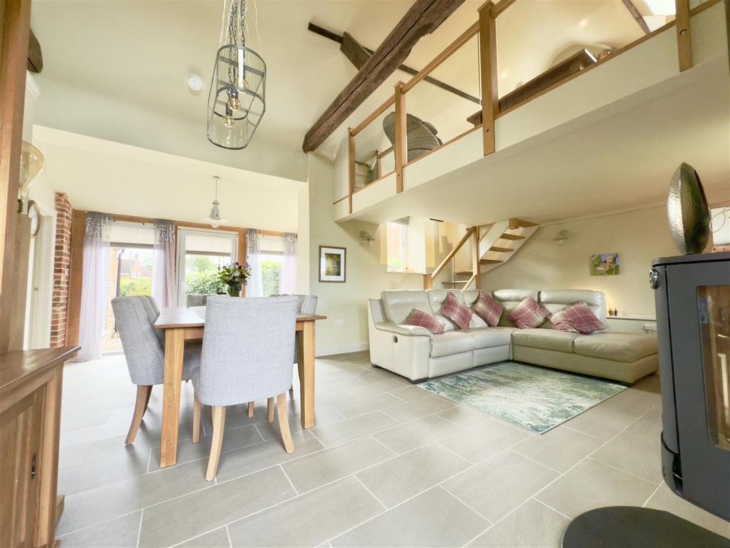 Double height living area