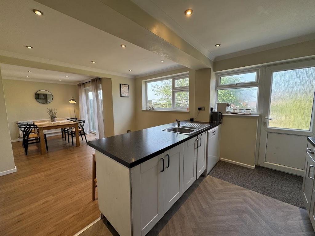 Open plan living dining kitchen