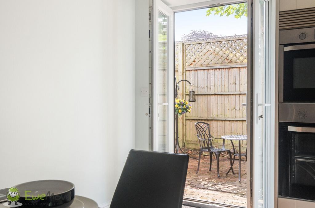 Garden view from dining area
