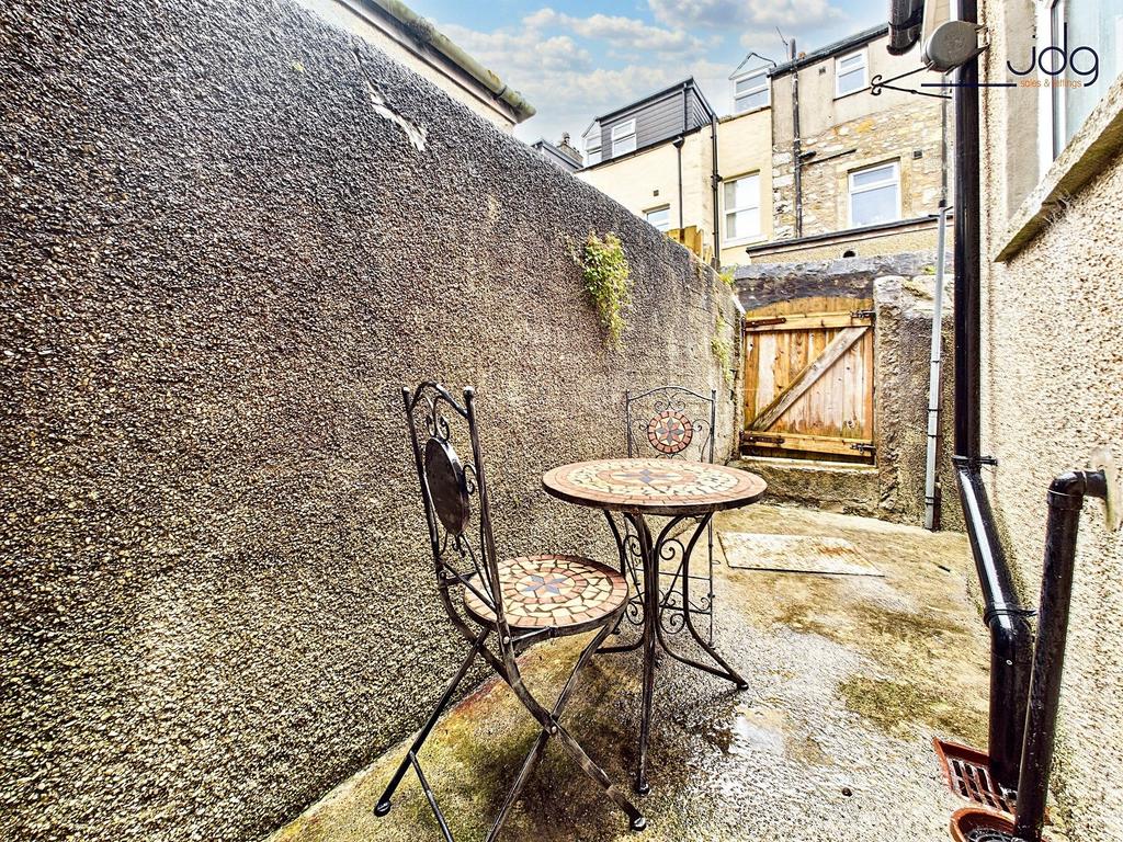 South-facing rear yard
