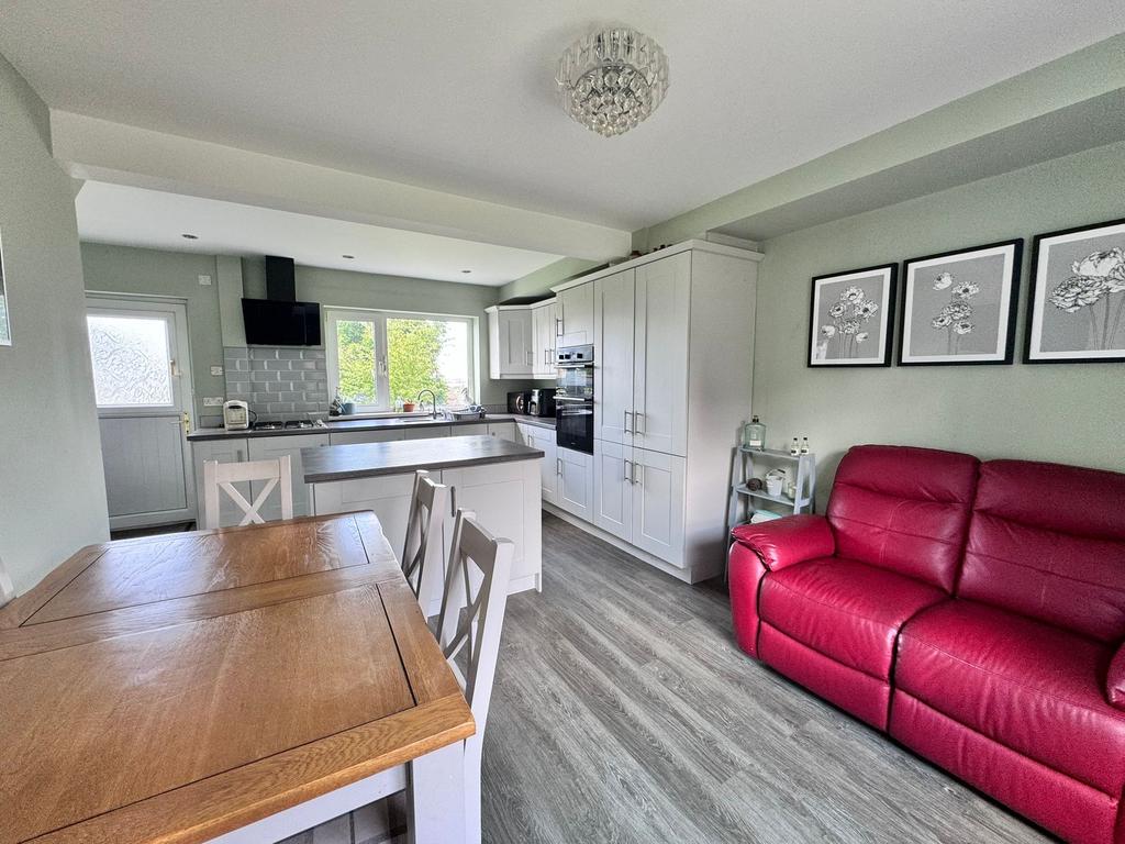 Open plan living dining kitchen