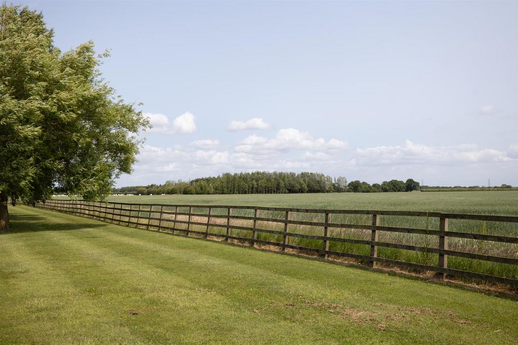 Paddock bordering open countryside