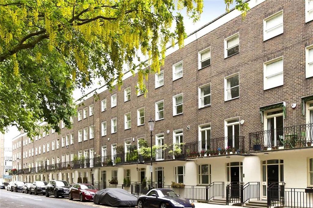 Terraced house exterior, parking