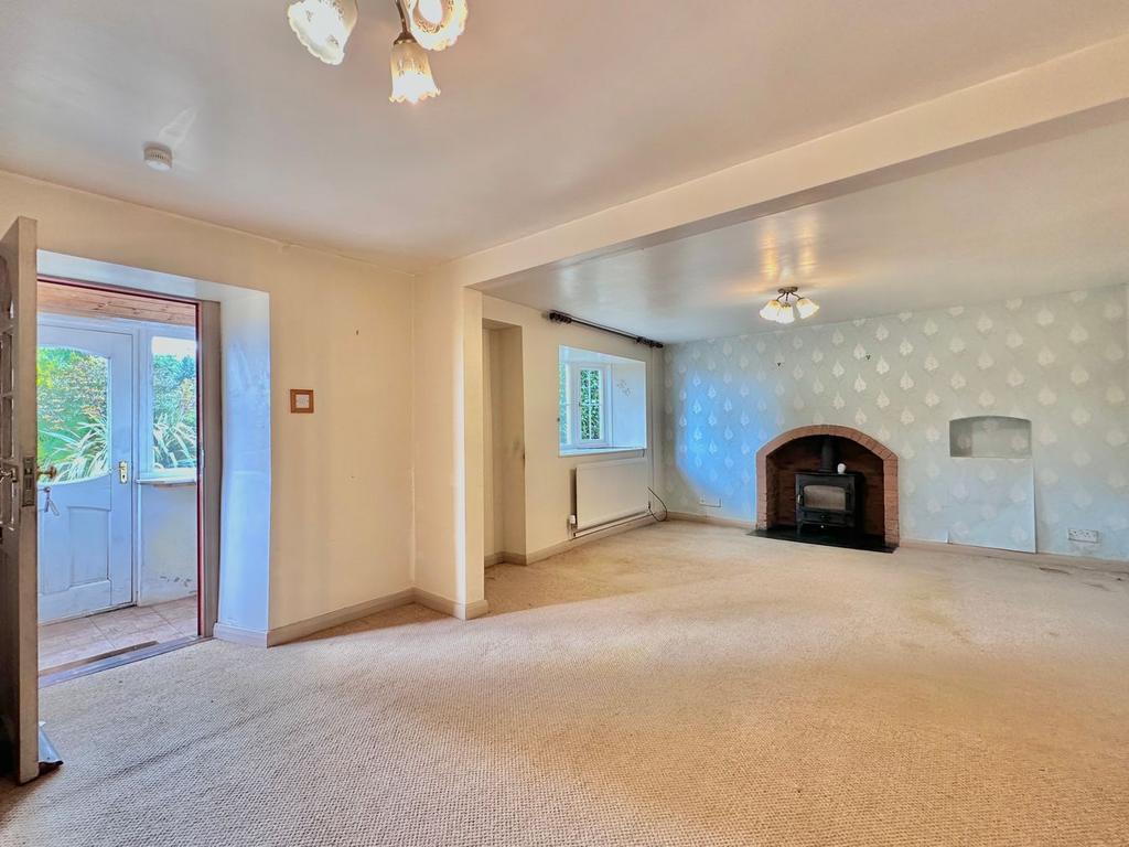 Living room, fireplace