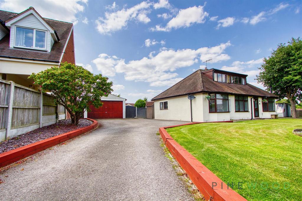 Front + detached garage