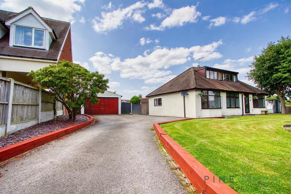 Front + detached garage